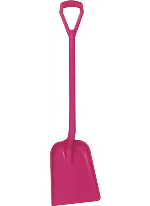 Vikan Schop D-greep korte steel, standaard blad, Roze