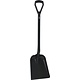 Schop D-greep korte steel, standaard blad, Zwart