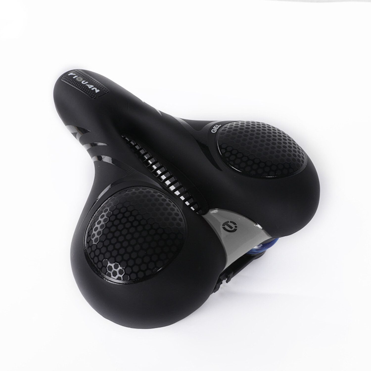 Mountainbikestoel met centrale ontlastingszone en ergonomisch ontwerp pasvorm, comfortfietszadel met traagschuim, ademend zacht fietskussen voor dames en heren, MTB/hometrainer/racefietszadel