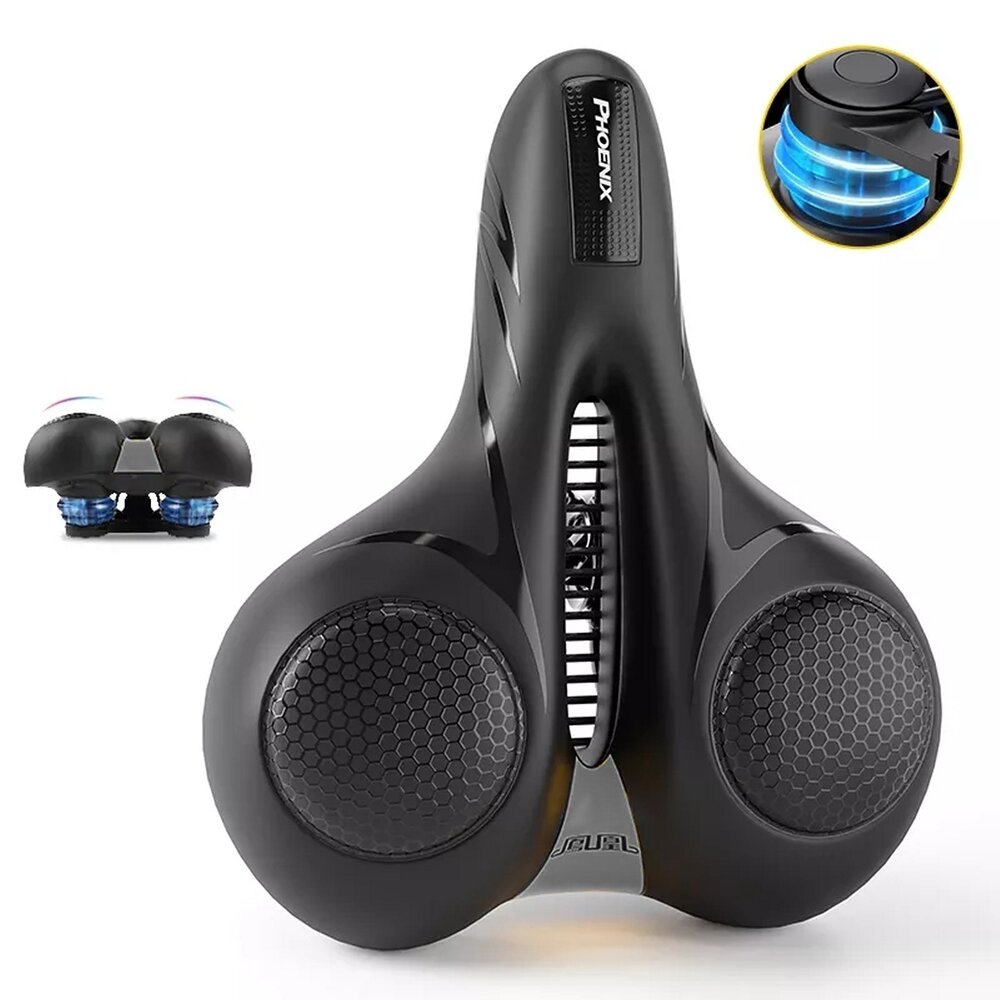 Fietszadel City Blauw zacht memory foam met absorberende vloeibare siliconen pads