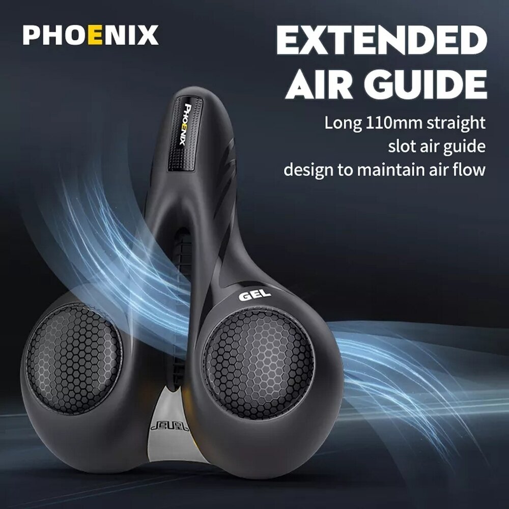 Fietszadel City Blauw zacht memory foam met absorberende vloeibare siliconen pads