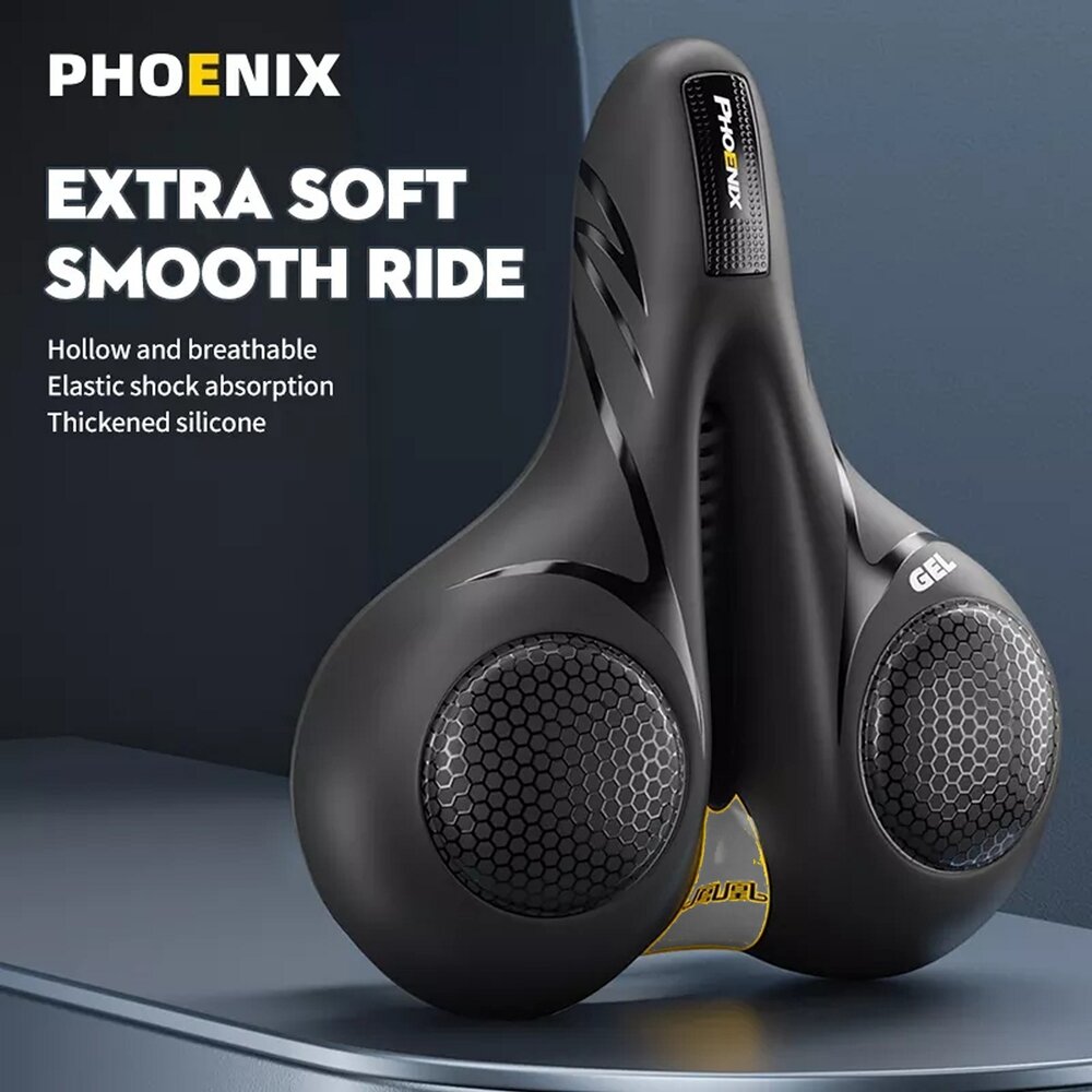 Fietszadel City Blauw zacht memory foam met absorberende vloeibare siliconen pads