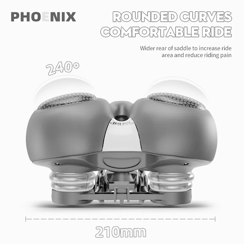 Fietszadel City Blauw zacht memory foam met absorberende vloeibare siliconen pads