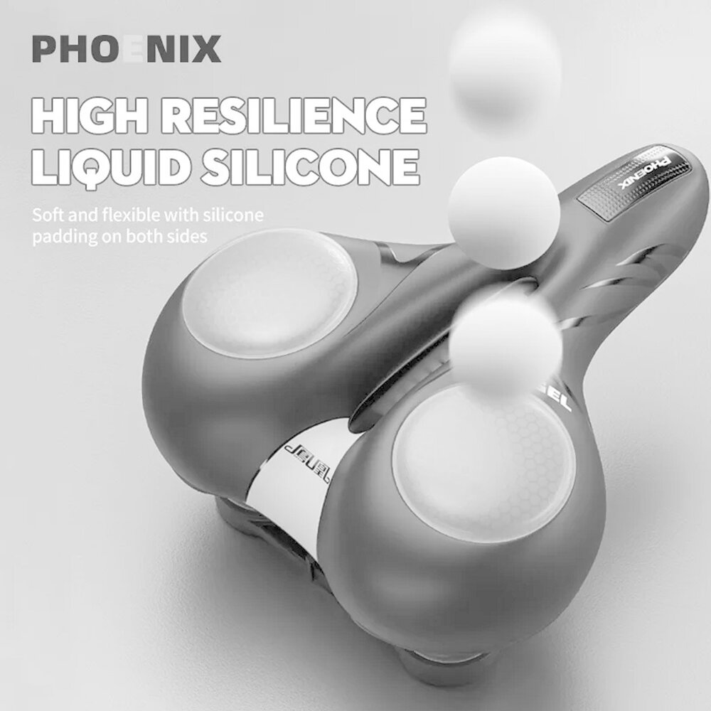 Fietszadel City Blauw zacht memory foam met absorberende vloeibare siliconen pads