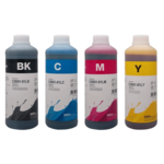 MediaHolland® Canon Dye refill inkt Inktec 1 liter flacons, set van 4 kleuren