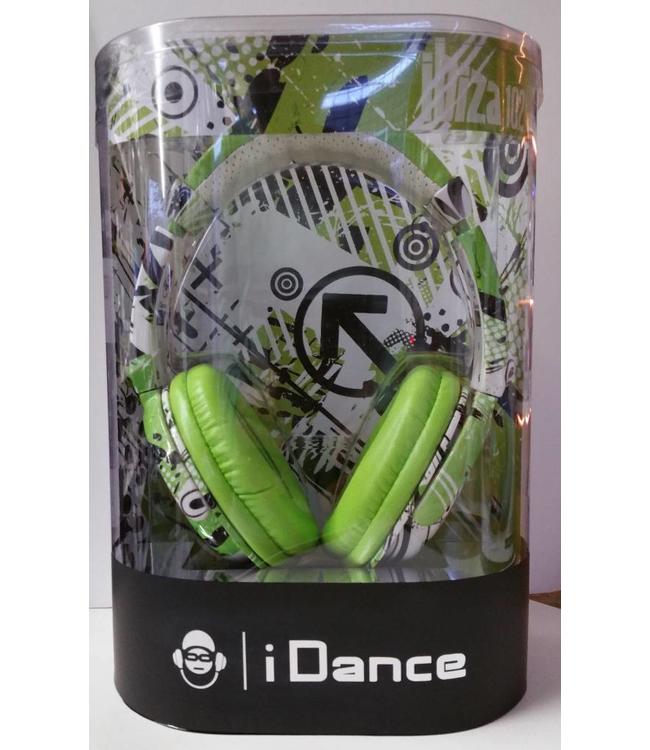 Ibiza 102 groene koptelefoon met een goed geluid en microfoon voor handsfree bellen