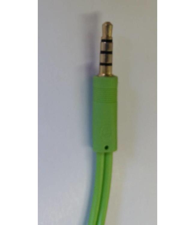 Ibiza 102 groene koptelefoon met een goed geluid en microfoon voor handsfree bellen