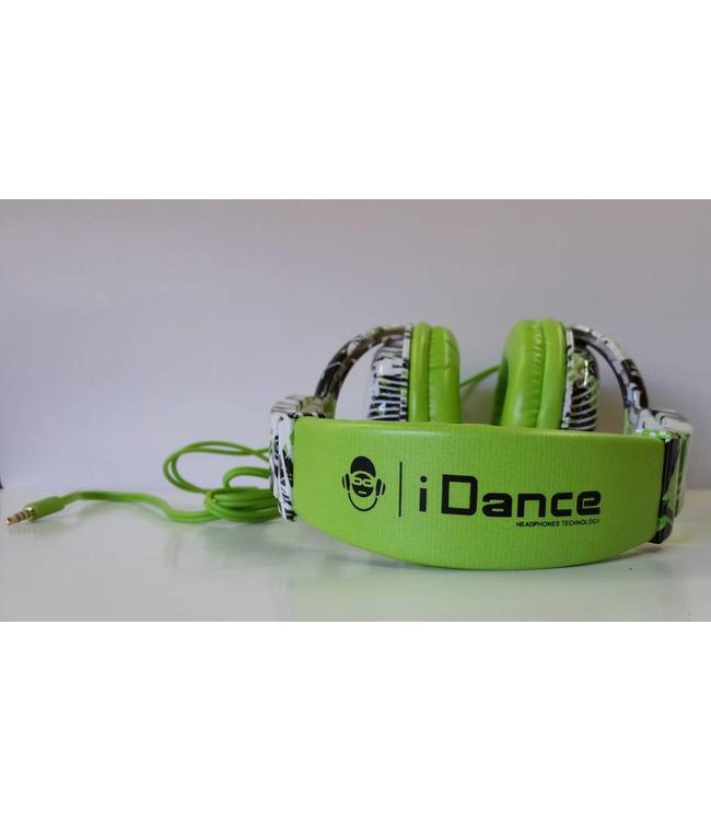 Ibiza 102 groene koptelefoon met een goed geluid en microfoon voor handsfree bellen