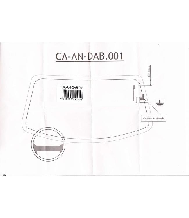 Pioneer CA-AN-DAB-001 voorruit antenne voor DAB+ digitale radio ontvangst van een autoradio met DAB