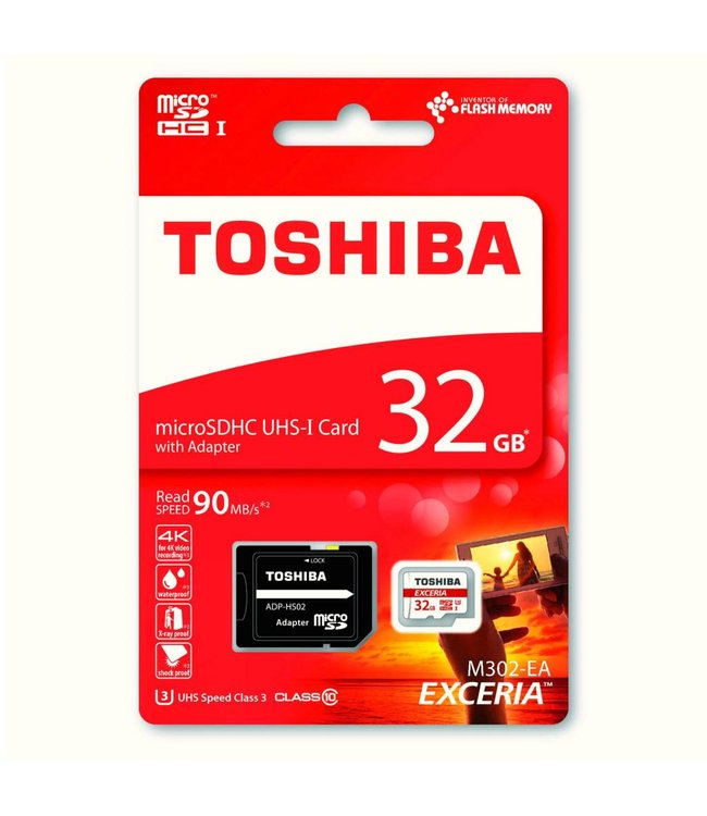Toshiba 32 GB micro SD kaart voor het opslaan van gegevens, data of muziek