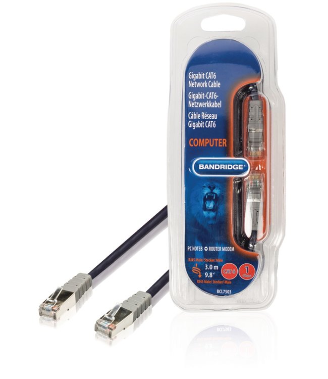 Bandridge BCL75XX | UTP Gigabit Netwerkkabel Cat6 |  Diverse lengte