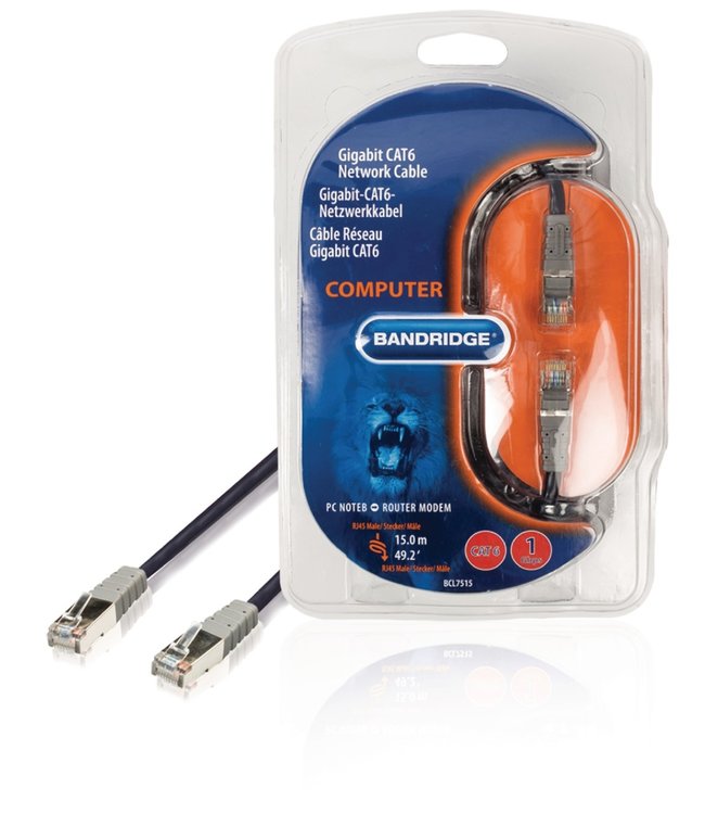 Bandridge BCL75XX | UTP Gigabit Netwerkkabel Cat6 |  Diverse lengte