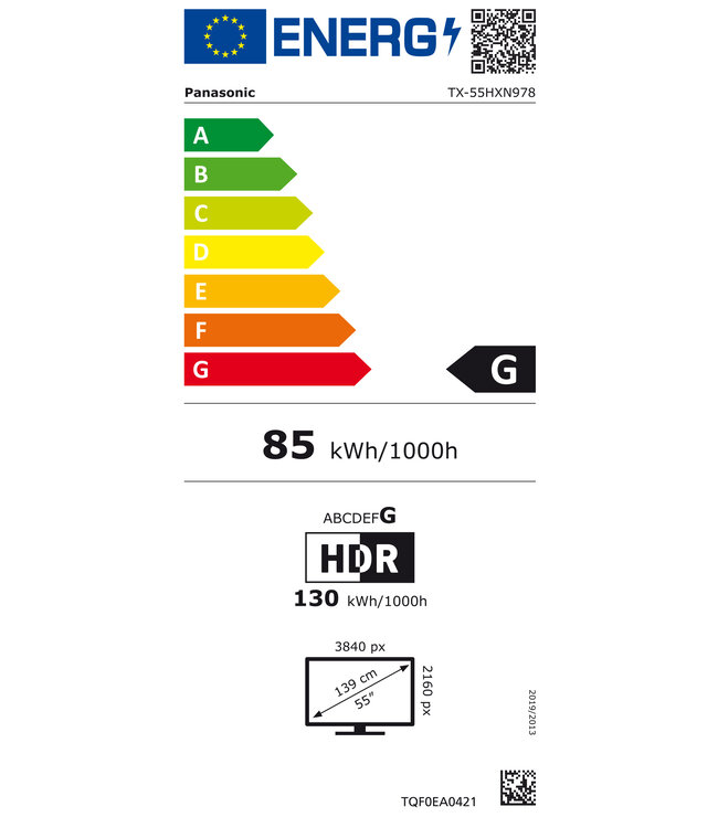 Panasonic TX-55HXN978 TV 100Hz 55inch