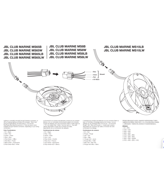 JBL Marine Club MS65LB waterproof speakers 17cm