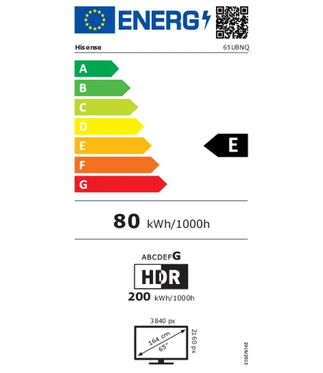 Hisense 65U8NQ mini led TV 65"