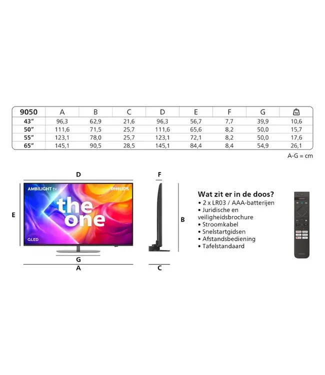 Philips 50PUS9050/12 The One (2025) TV 50inch