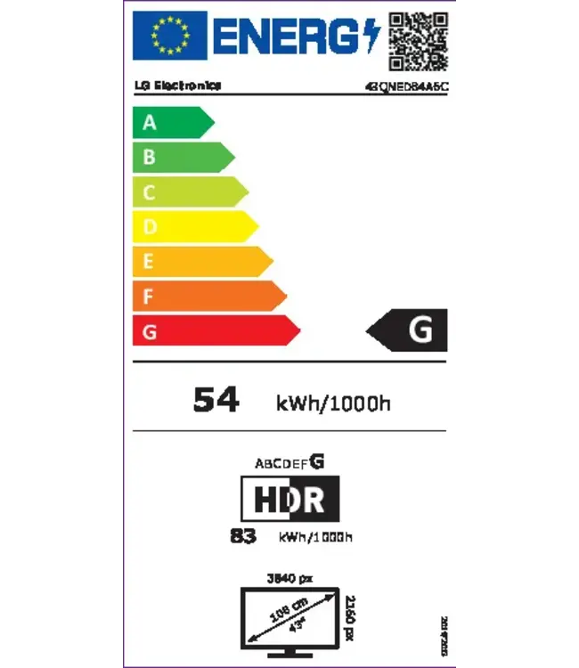 LG 43QNED84A6C (2025) Qned TV 43inch