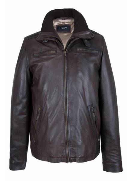 AIM leren jack heren 4065 bruin