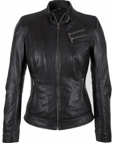 Bestrating rek Stuiteren Leren jasje dames zwart - Leather City