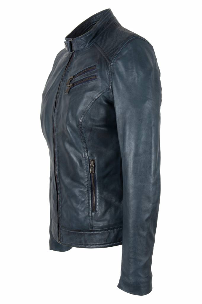 Verwonderend Dames leren jas sonia nw blauw - Leather City CP-41