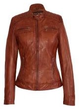 Carlo Sacchi Dames Leren jas Sonia bruin