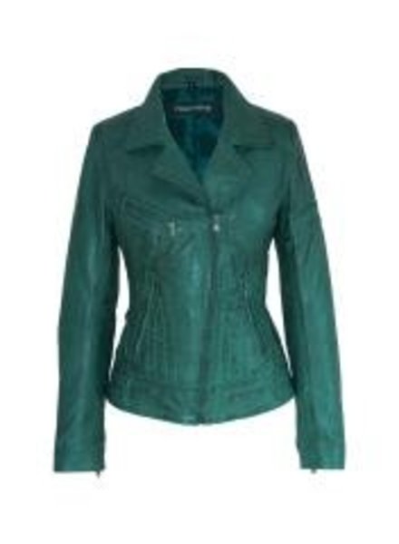 Dames Leren jas Jane 5 groen