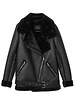 Dames imitatie lammy coat zwart