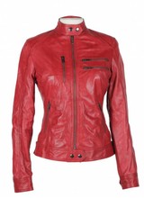 Leren Jas Dames Rood Angela