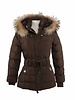 Adrexx Dames winterjas met Bontkraag Bruin LC2116