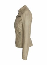 Carlo Sacchi Dames leren jas Sonia creme