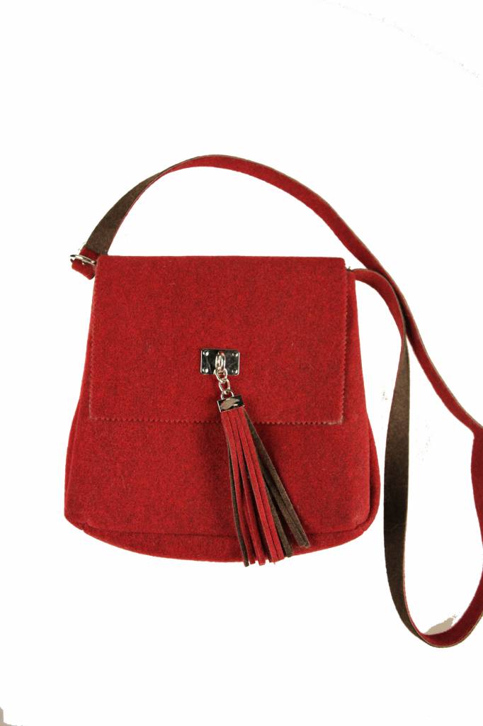 Dames tas rood B07 Leather City