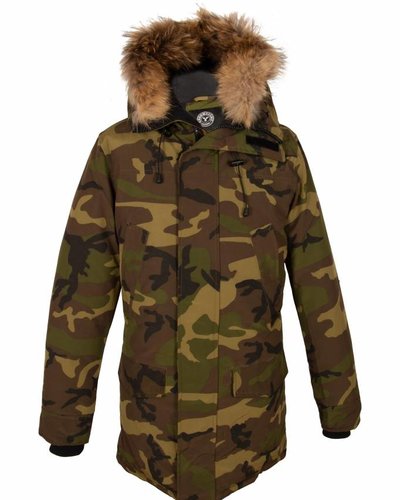 Heren camouflage parka winter jas - Leather City