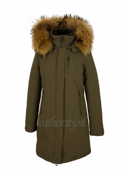 laura Dames softshell winterjas groen V1