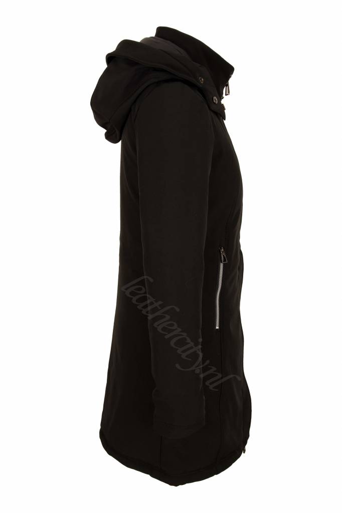 Laura Dames softsheel winterjas zwart V1