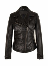 Carlo Sacchi Dames leren jas perfecto IN zwart