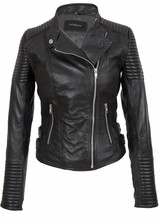 Leather City leren jack dames  4060 zwart