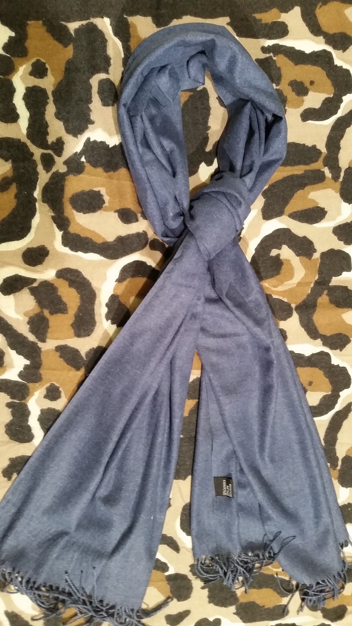 uitbreiden kleding Ontslag Dames en heren sjaal blauw - Leather City