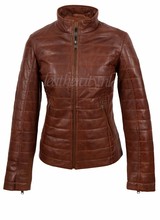 Leather City Dames leren jasje bruin