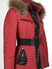 Milan Ferronetti Dames winterjas met Bontkraag Model 2 rood