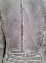 Dames biker jack dames wit grijs