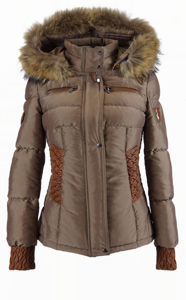 Onophoudelijk kromme venster Bruin dames bontjas - Leather City