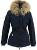 Milan Ferronetti Dames winterjasmet Bontkraag model blauw lc2115.