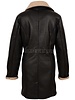 Leather City Dames lammy coat lang zwart