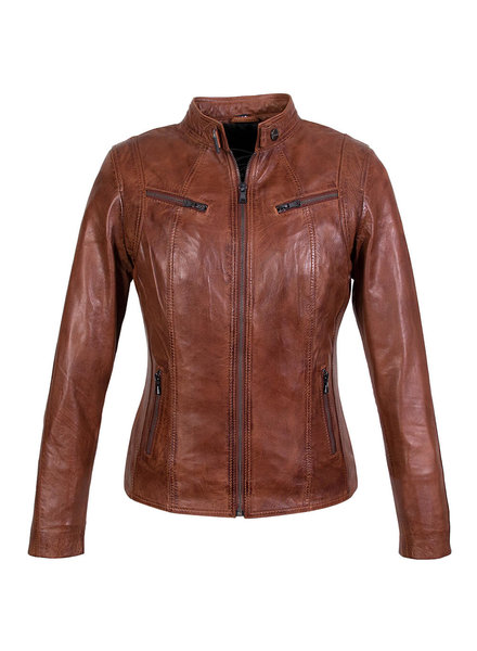 Leather City Dames leren jas bruin 902