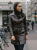 Carlo Sacchi Dames lang leren trenchcoat