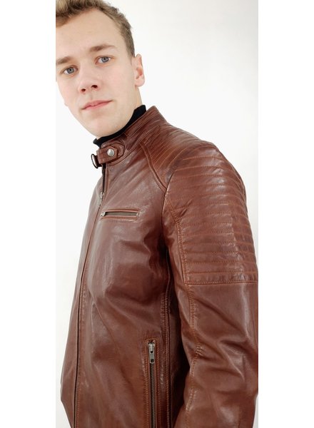 Leather City Leren jas heren bruin scot