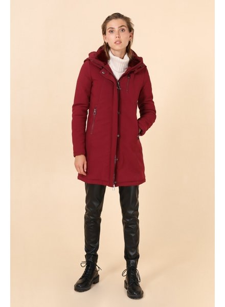 Laura Dames winterjas softshell bordeaux