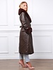 Attentif   Dames winterjas trench coat bruin