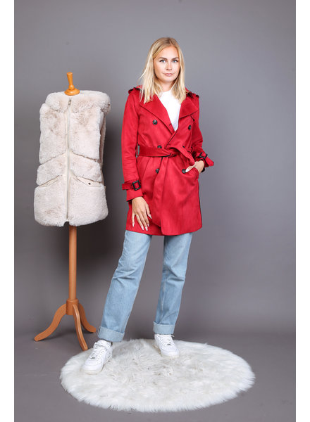 Trenchcoat Dames rood