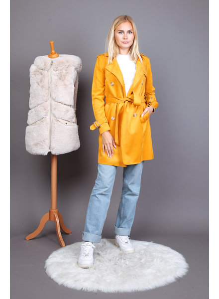 Trenchcoat Dames  geel